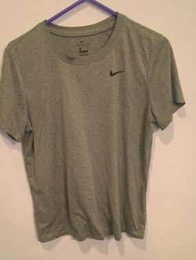 Nike Olive Heather Short Sleeve Dri-FIT Crew Tee Men's XL